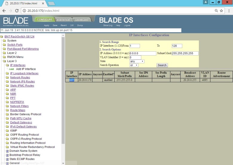 Set BLADE RackSwitch G8124 (Interface UI Change IP Address Mgmt) (3)
